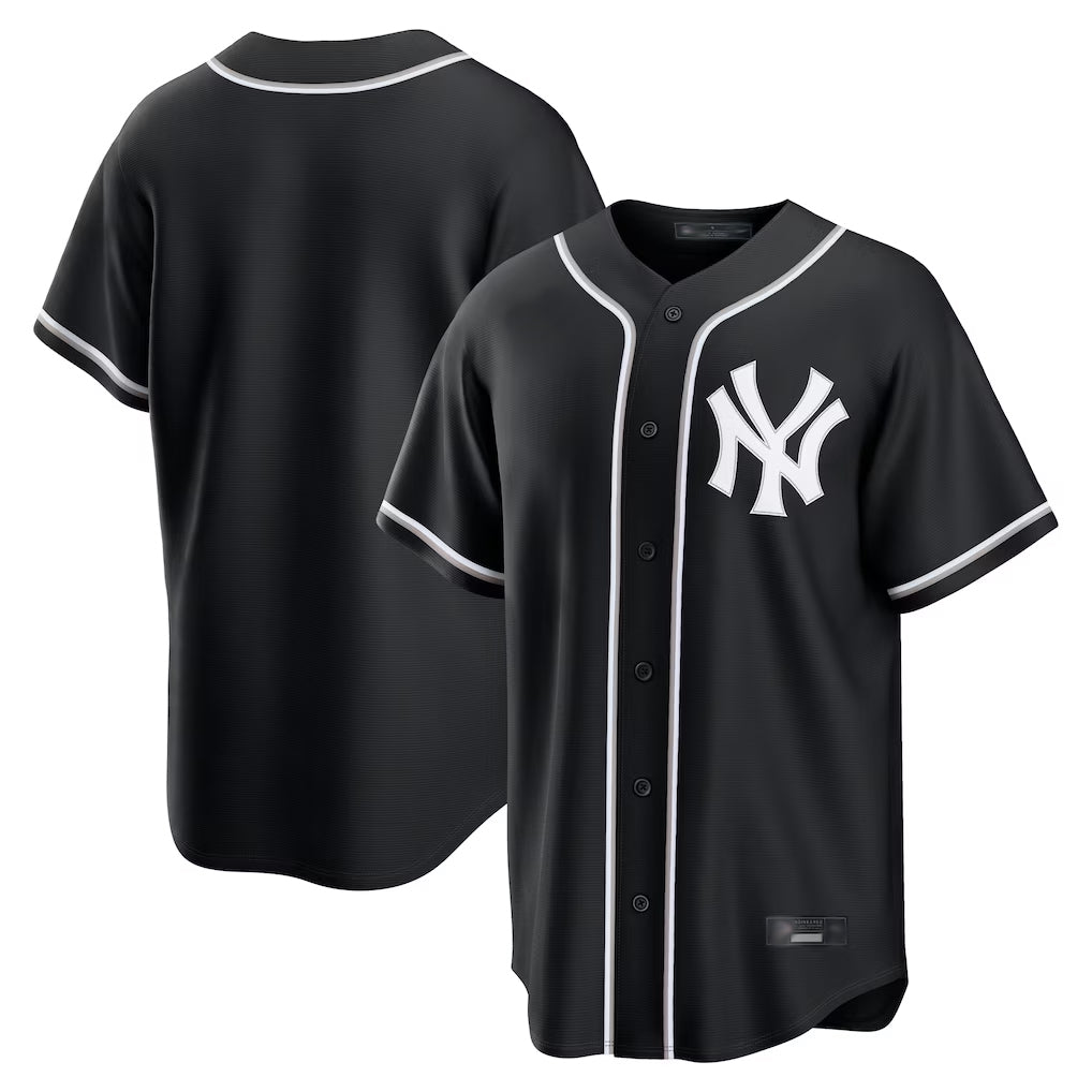 Blackjersey NY.Yankees Blank Player Black Out Game Home Stitched Jerseys
