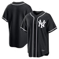 Blackjersey NY.Yankees Blank Player Black Out Game Home Stitched Jerseys