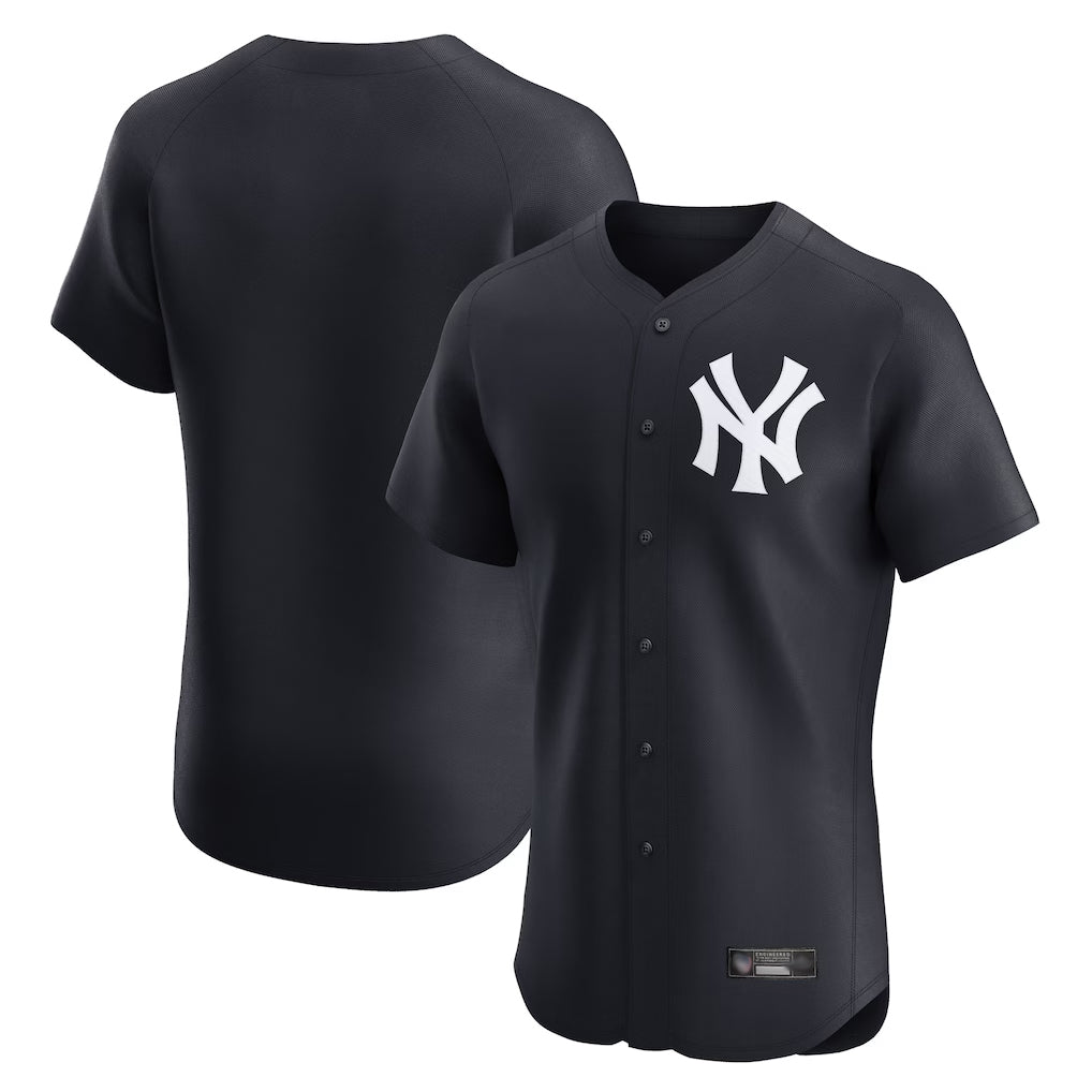Blackjersey NY.Yankees Blank Player Navy Limited Elite Home Stitched Jerseys