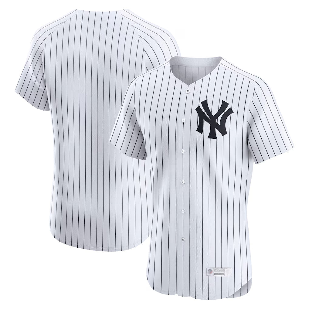 Blackjersey NY.Yankees Blank Player White Limited Elite Home Stitched Jerseys