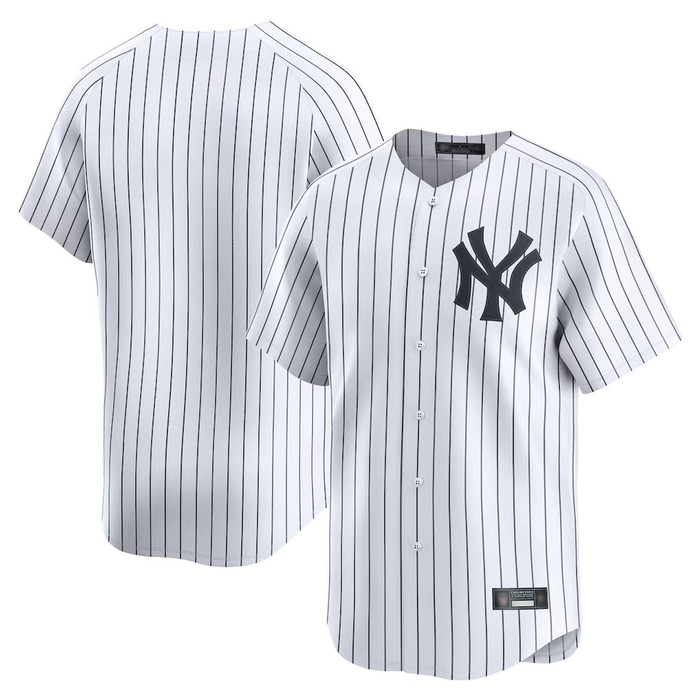 Blackjersey NY.Yankees Blank Player White Limited Home Stitched Jerseys