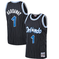 Blackjersey O.Magic #1 Penny Hardaway Mitchell & Ness Black Hardwood Classics Swingman Jerseys