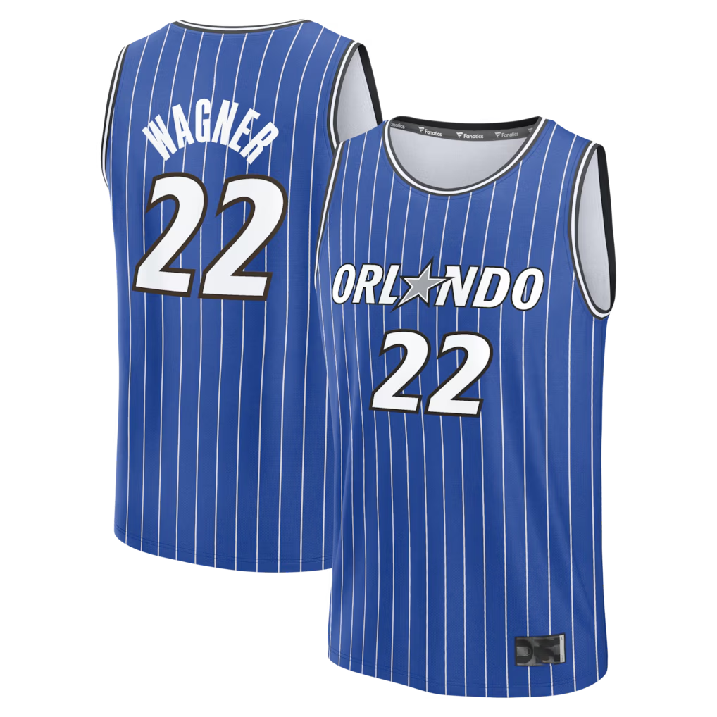 Blackjersey O.Magic #22 Franz Wagner Blue Fast Break Replica Player Jerseys - Icon Edition