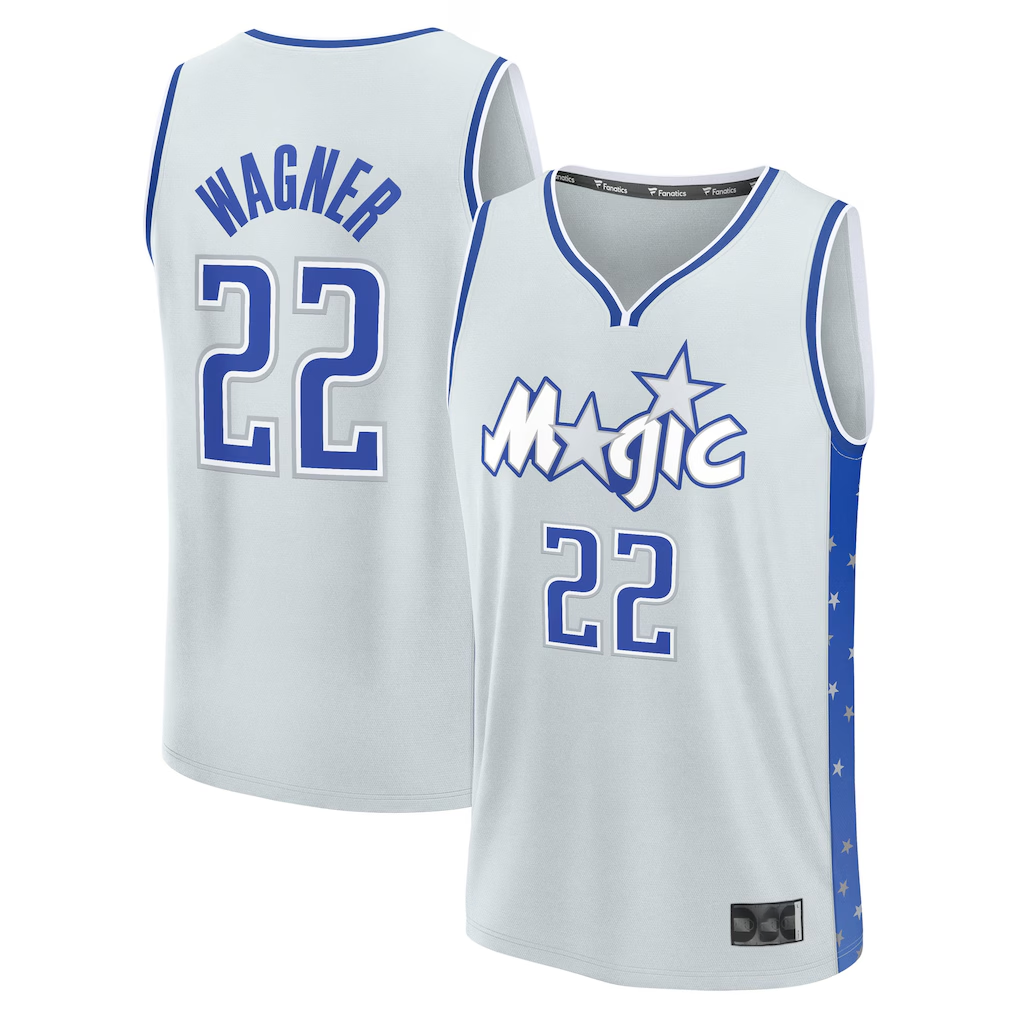 Blackjersey O.Magic #22 Franz Wagner  Silver 202526 City Edition Fast Break Jerseys