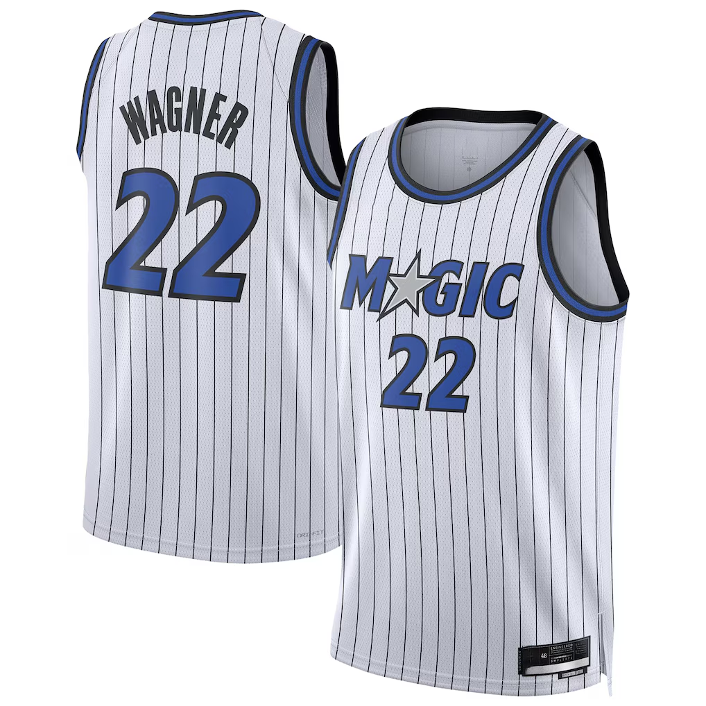 Blackjersey O.Magic #22 Franz Wagner White Swingman Player Jerseys - Association Edition