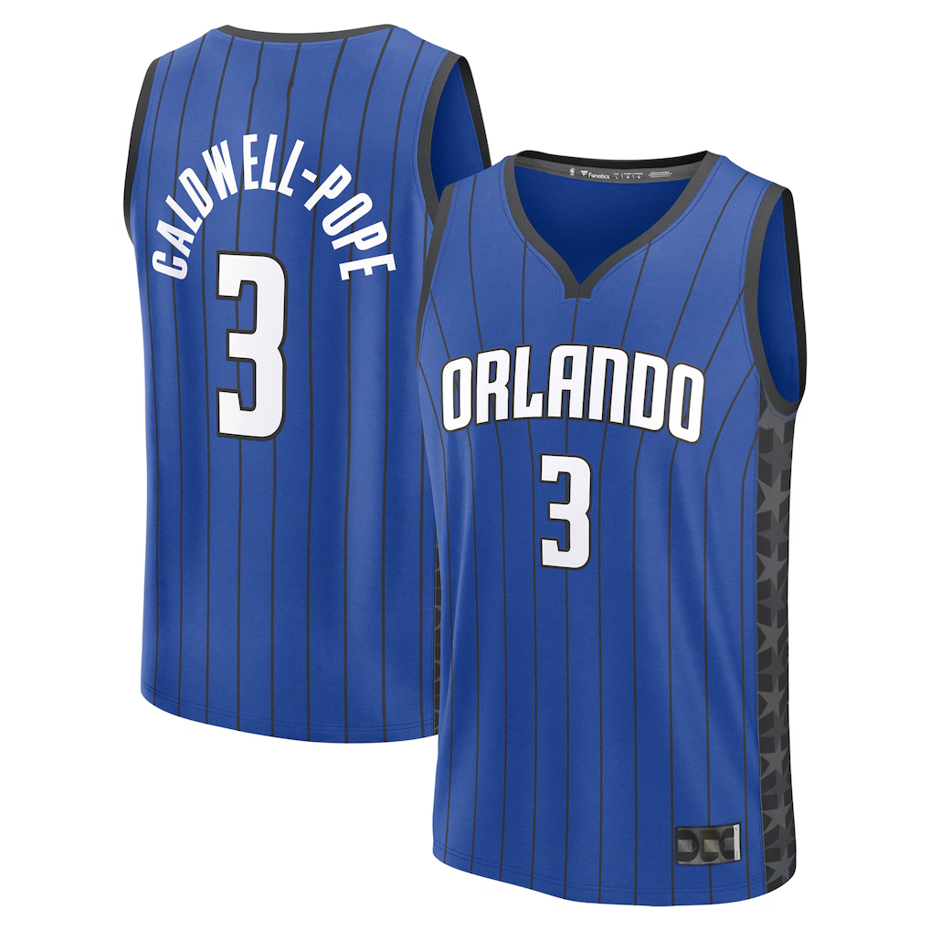 Blackjersey O.Magic #3 Kentavious Caldwell-Pope  Blue Fast Break Replica Player Jerseys - Statement Edition