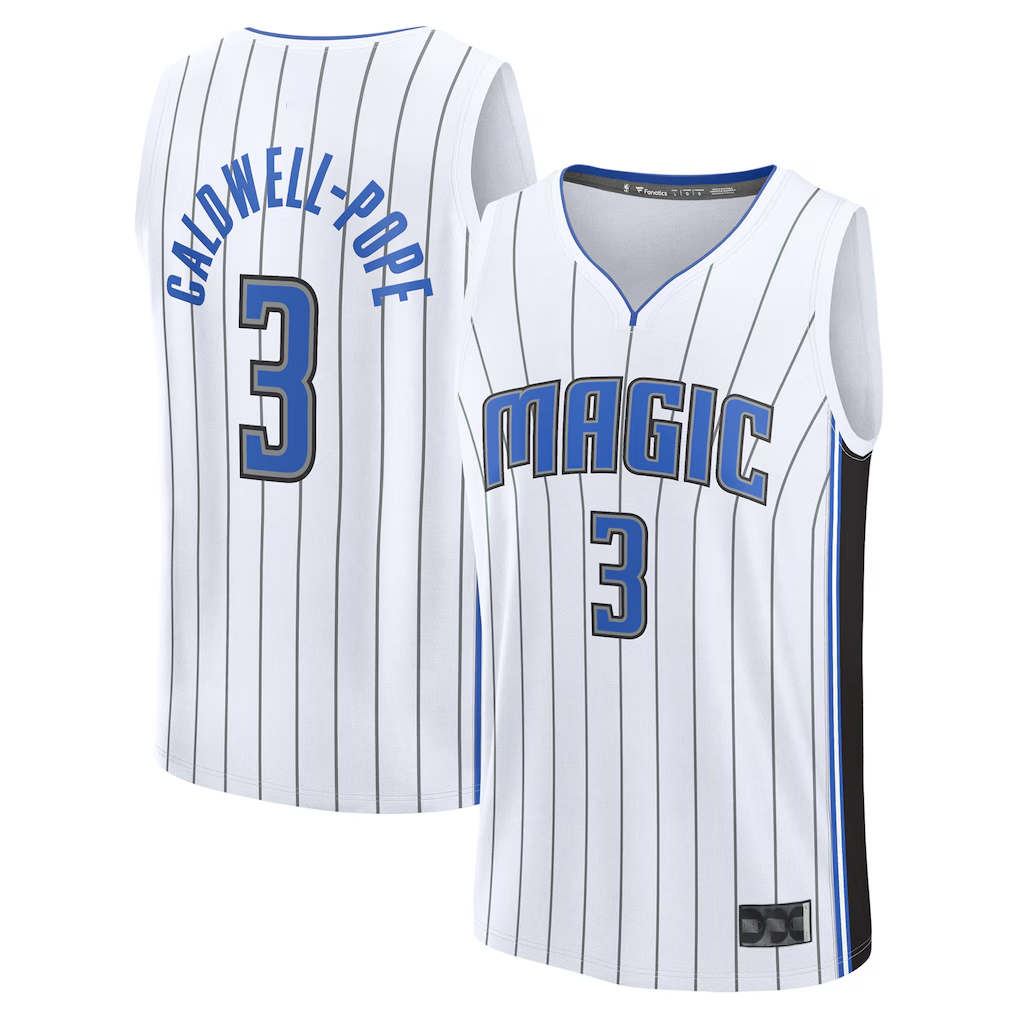 Blackjersey O.Magic #3 Kentavious Caldwell-Pope  White Fast Break Replica Player Jerseys - Association Edition