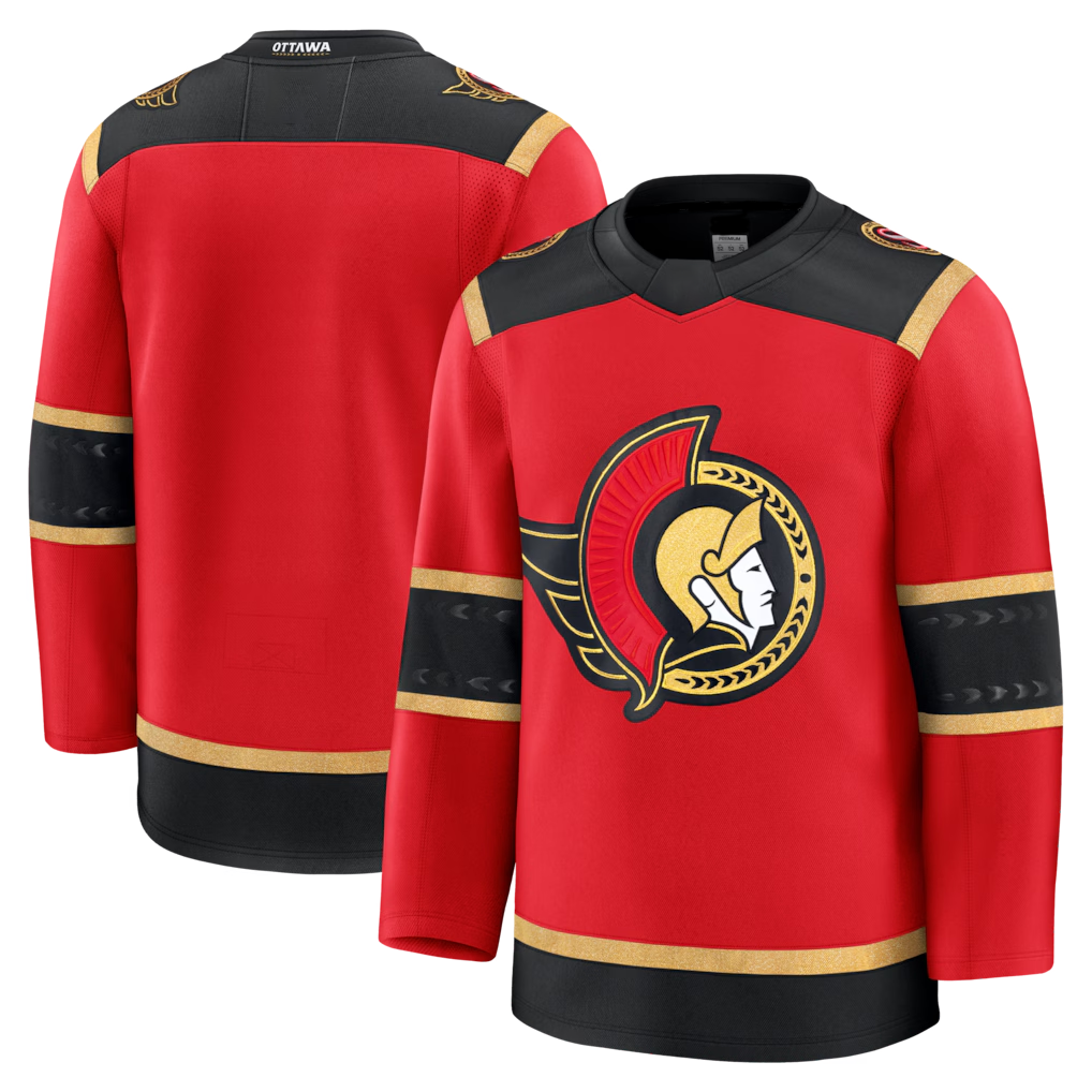 Blackjersey O.Senators Red Alternate Premium Jerseys