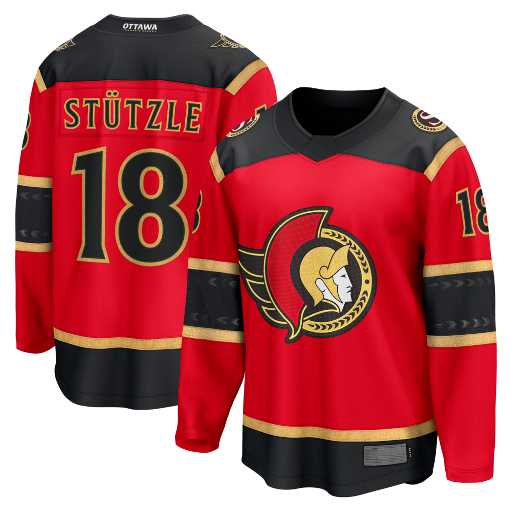 Blackjersey O.Senators #18 Tim Stutzle Red Alternate Breakaway Jerseys