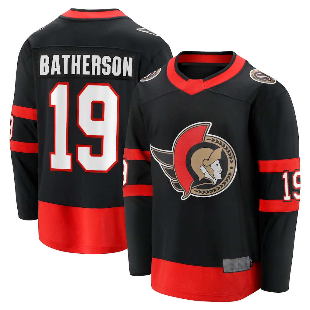 Blackjersey O.Senators #19 Drake Batherson Black Home Breakaway Jerseys