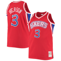 Blackjersey P.76ers #3 Allen Iverson Mitchell & Ness Red 199697 Big & Tall Hardwood Classics Swingman Jerseys