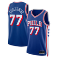 Blackjersey P.76ers #77 V. J. Edgecombe Royal 2025  Draft First Round Pick Swingman Jerseys - Icon Edition