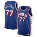 Blackjersey P.76ers #77 VJ Edgecombe Royal Swingman Jerseys - Icon Edition