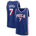 Blackjersey P.76ers #7 Jaylen Brown Fanatics Royal Fast Break JerseyS - Icon Edition