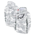 Blackjersey P.Eagles Arctic Camo Salute to Service Pullover Hoodies Limited Game Blank Player Stitched Jerseys