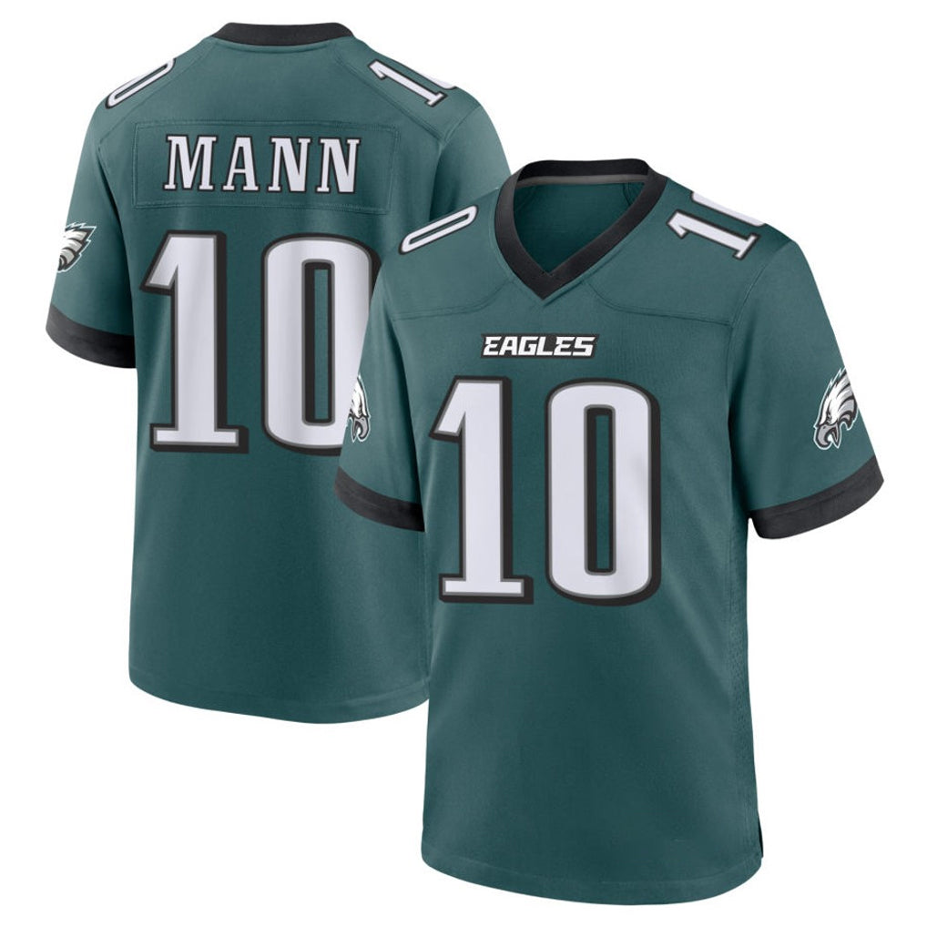 Blackjersey P.Eagles #10 Braden Mann Player Green Home Game Stitched Jerseys