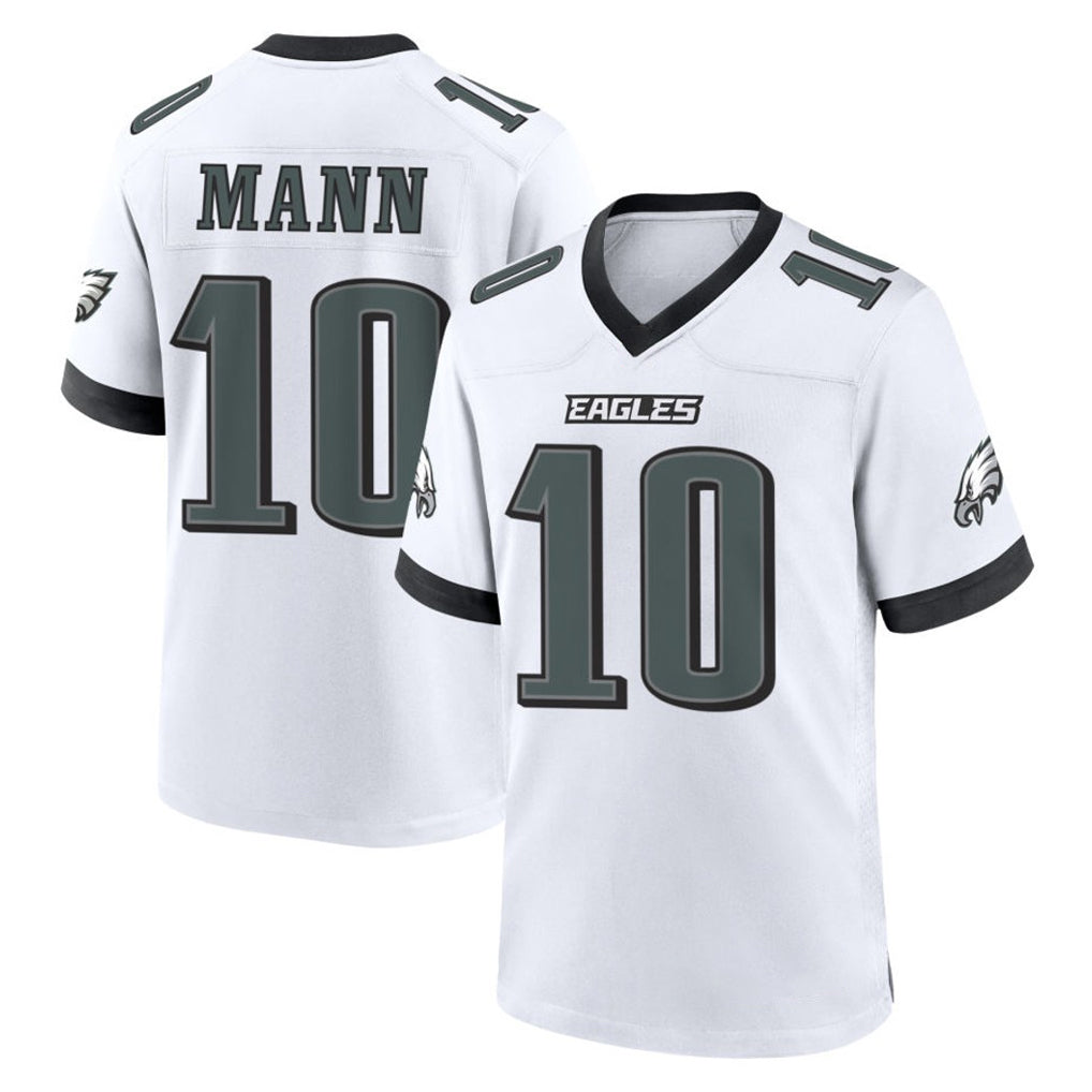 Blackjersey P.Eagles #10 Braden Mann Player White Game Home Stitched Jerseys
