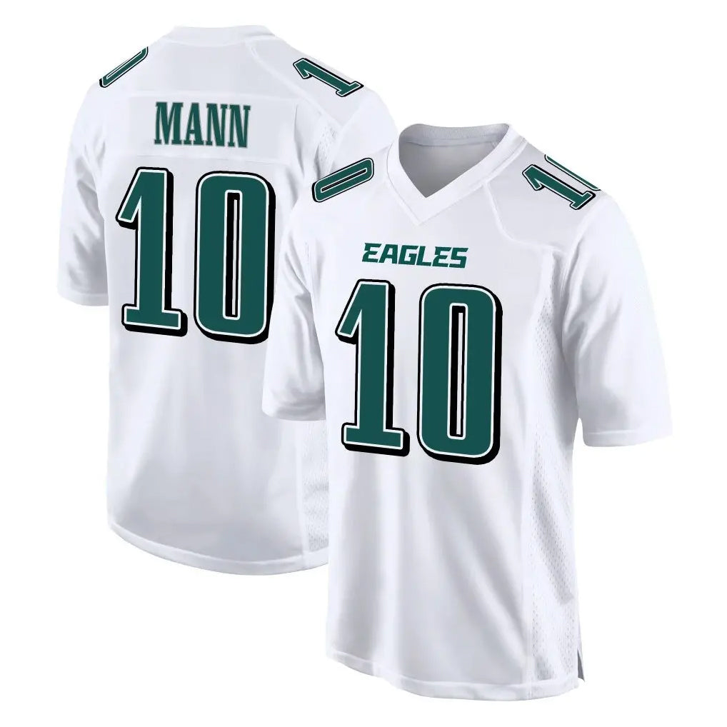 Blackjersey P.Eagles #10 Braden Mann Player White Tundra Fashion Home Game Stitched Jerseys