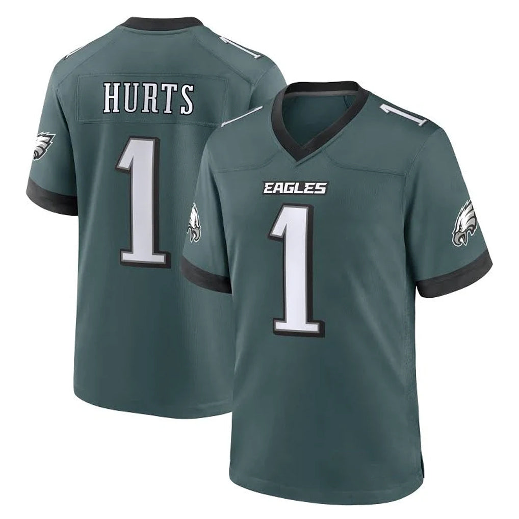 Blackjersey P.Eagles #1 Jalen Hurts Player Green Home Game Stitched Jerseys