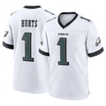 Blackjersey P.Eagles #1 Jalen Hurts Player White Game Home Stitched Jerseys