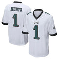 Blackjersey P.Eagles #1 Jalen Hurts Player White Home Game Stitched Jerseys