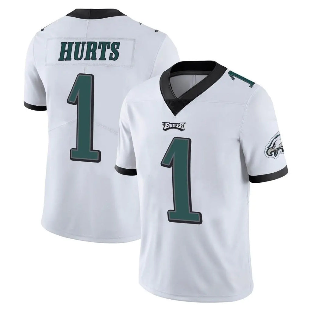 Blackjersey P.Eagles #1 Jalen Hurts Player White Limited Vapor Untouchable Home Game Stitched Jerseys