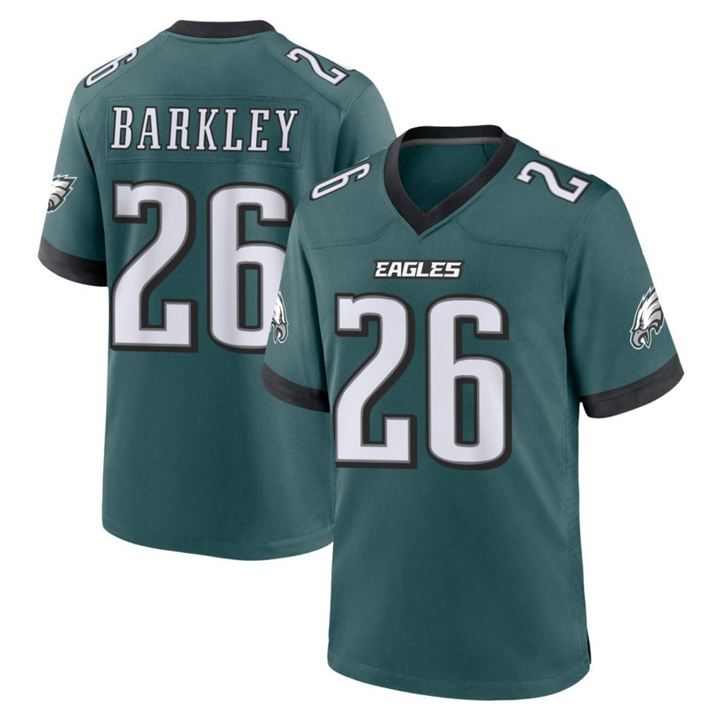 Blackjersey P.Eagles #26 Saquon Barkley Player Green Home Game Stitched Jerseys