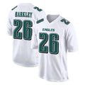 Blackjersey P.Eagles #26 Saquon Barkley Player White Tundra Fashion Home Game Stitched Jerseys