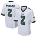Blackjersey P.Eagles #2 Riq Woolen Player White Home Game Stitched Jerseys