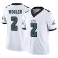 Blackjersey P.Eagles #2 Riq Woolen Player White Limited Vapor F.U.S.E. Home Game Stitched Jerseys