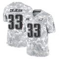 Blackjersey P.Eagles #33 Cooper DeJean Player Arctic Camo Salute to Service Limited Game Stitched Jerseys