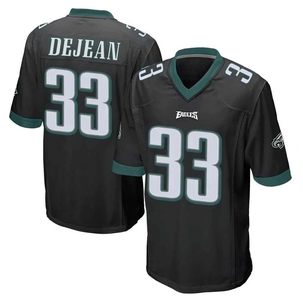 Blackjersey P.Eagles #33 Cooper DeJean Player Black Home Game Stitched Jerseys