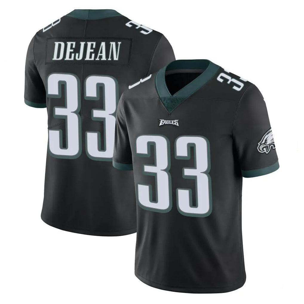 Blackjersey P.Eagles #33 Cooper DeJean Player Black Limited Vapor Untouchable Home Game Stitched Jerseys