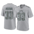 Blackjersey P.Eagles #33 Cooper DeJean Player Gray Atmosphere Fashion Home Game Stitched Jerseys