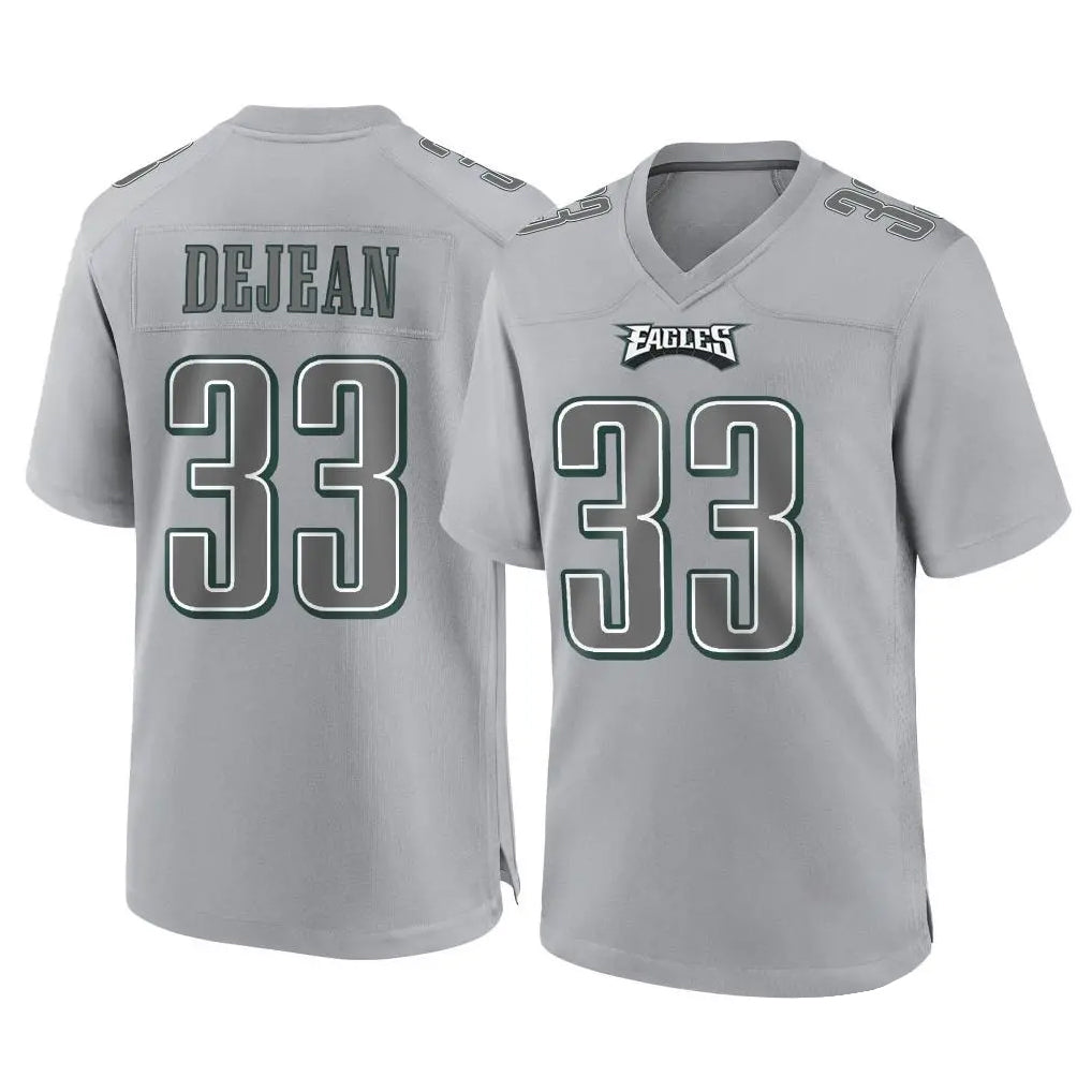 Blackjersey P.Eagles #33 Cooper DeJean Player Gray Atmosphere Fashion Home Game Stitched Jerseys