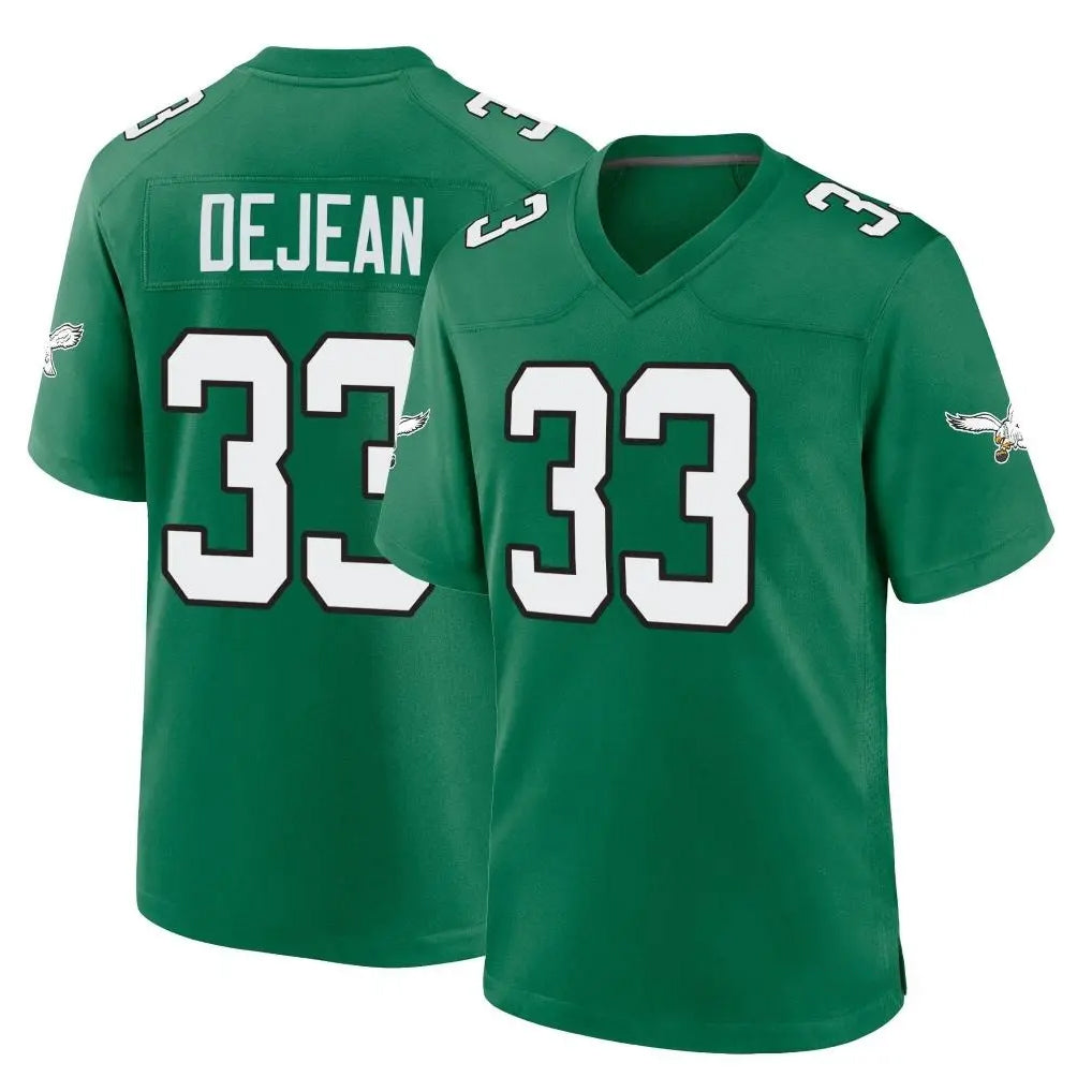 Blackjersey P.Eagles #33 Cooper DeJean Player Green Kelly Alternate Home Game Stitched Jerseys