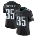 Blackjersey P.Eagles #35 Michael Carter II Player Black Limited Vapor Untouchable Home Game Stitched Jerseys