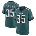 Blackjersey P.Eagles #35 Michael Carter II Player Green Home Game Stitched Jerseys