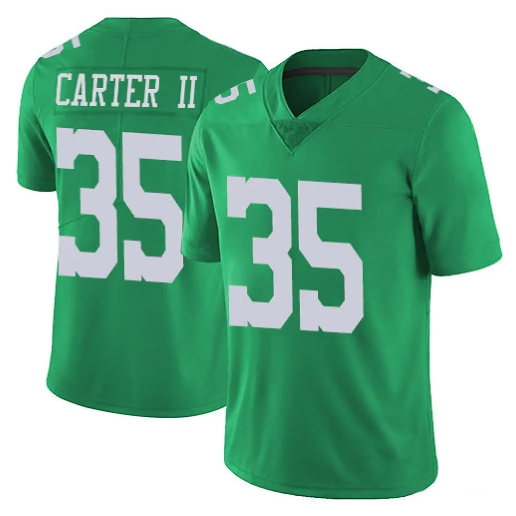 Blackjersey P.Eagles #35 Michael Carter II Player Green Limited Vapor Untouchable Home Game Stitched Jerseys