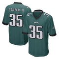 Blackjersey P.Eagles #35 Michael Carter II Player Team Color Green Home Game Stitched Jerseys