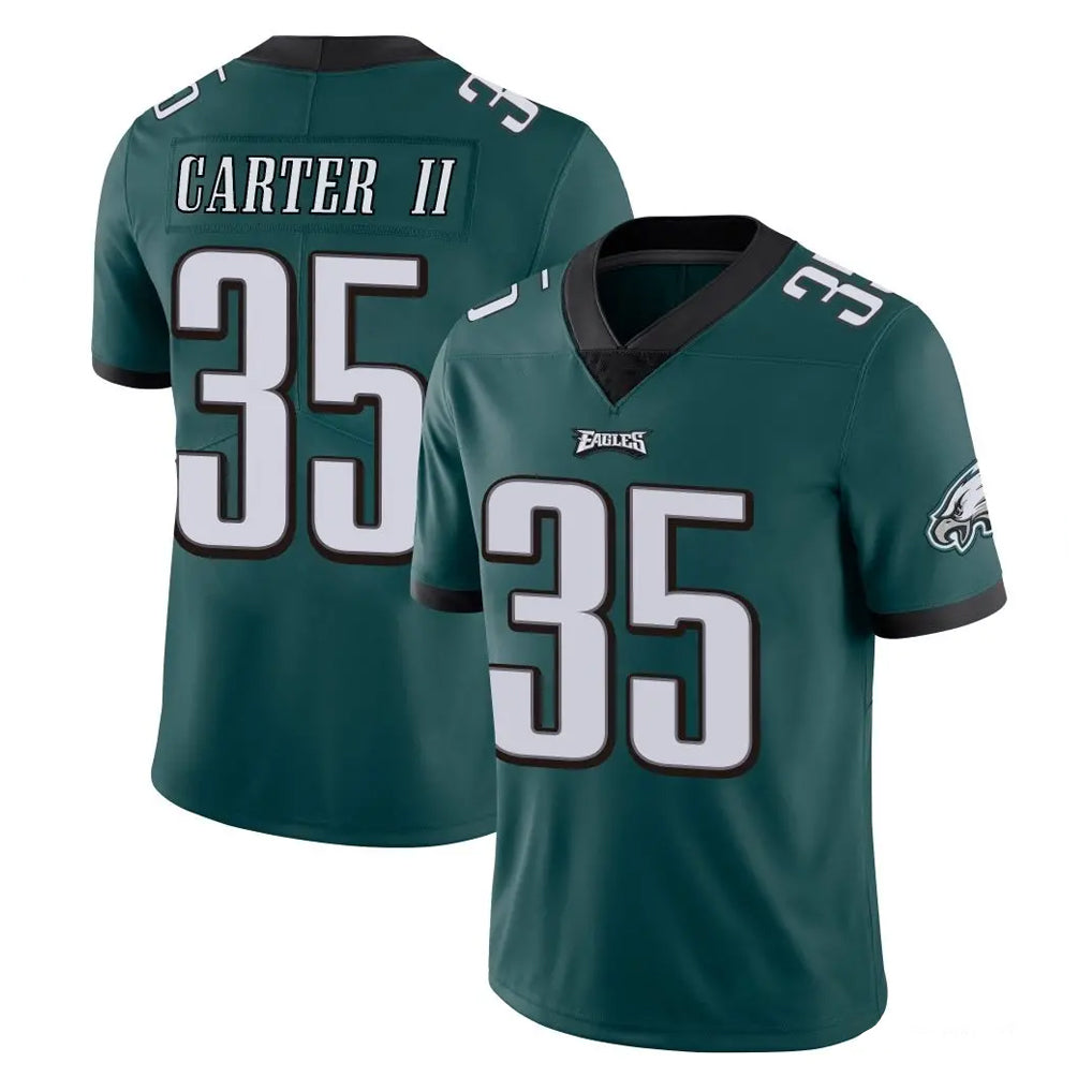 Blackjersey P.Eagles #35 Michael Carter II Player Team Color Green Vapor Untouchable Home Game Stitched Jerseys