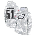 Blackjersey P.Eagles #51 Cam Jurgens Player Arctic Camo Salute to Service Pullover Hoodies Limited Game Stitched Jerseys