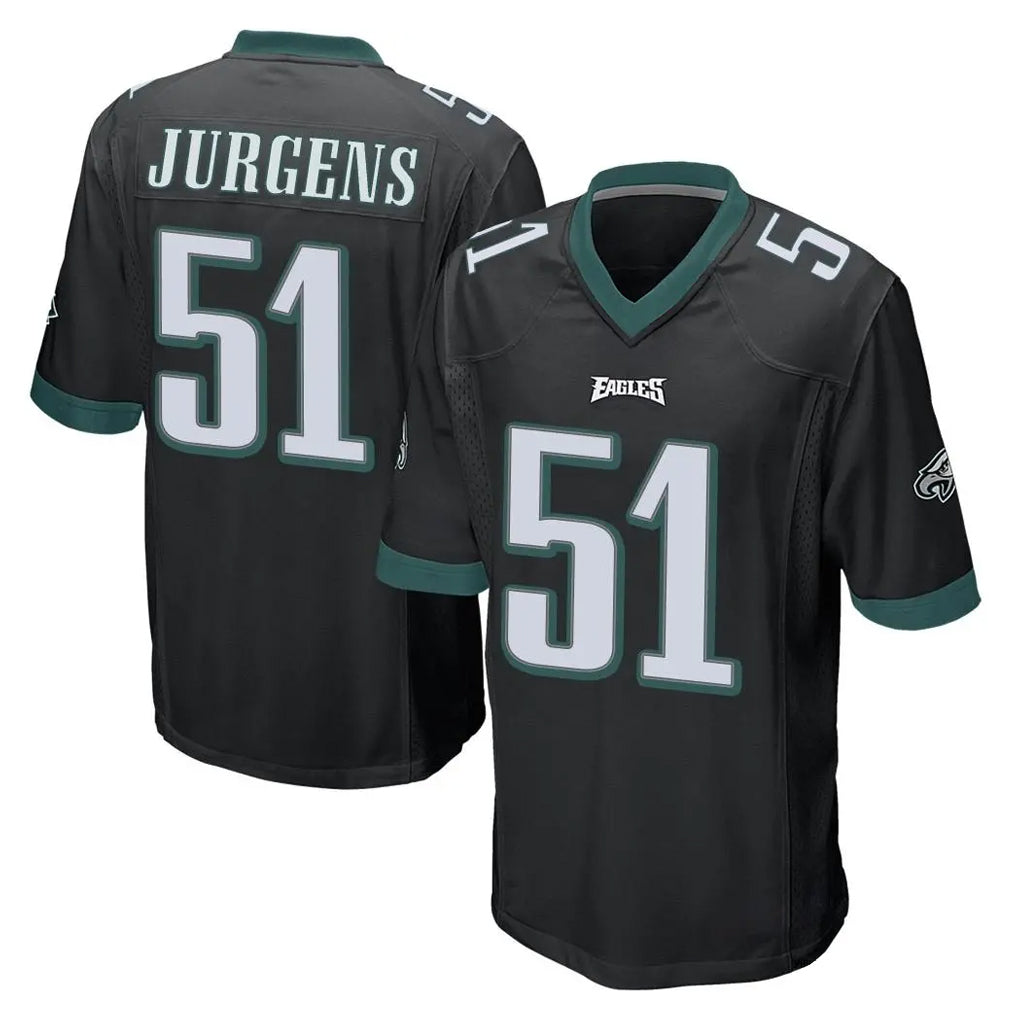Blackjersey P.Eagles #51 Cam Jurgens Player Black Home Game Stitched Jerseys