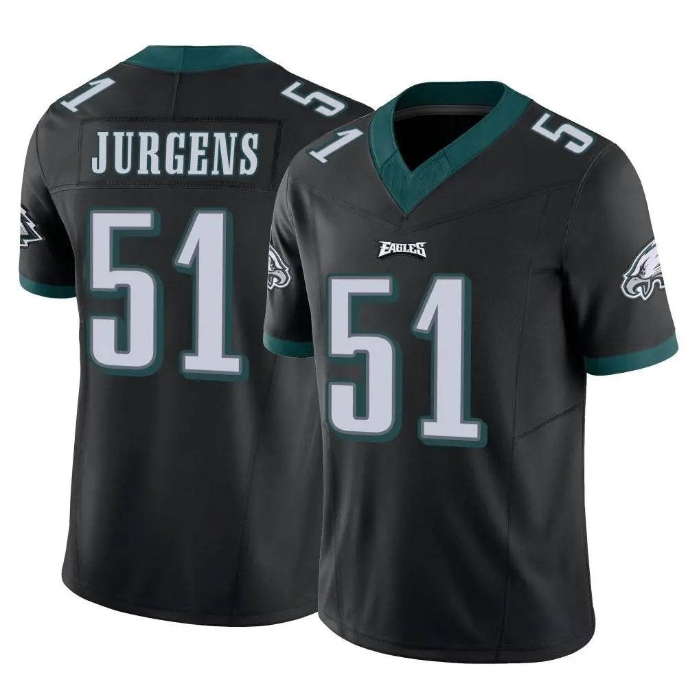 Blackjersey P.Eagles #51 Cam Jurgens Player Black Limited Vapor F.U.S.E. Home Game Stitched Jerseys