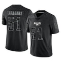 Blackjersey P.Eagles #51 Cam Jurgens Player Black Reflective Limited Home Game Stitched Jerseys