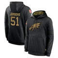 Blackjersey P.Eagles #51 Cam Jurgens Player Black Salute to Service Hoodies Limited Game Stitched Jerseys