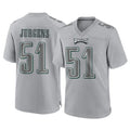 Blackjersey P.Eagles #51 Cam Jurgens Player Gray Atmosphere Fashion Home Game Stitched Jerseys