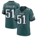 Blackjersey P.Eagles #51 Cam Jurgens Player Green Home Game Stitched Jerseys
