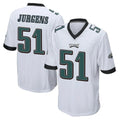Blackjersey P.Eagles #51 Cam Jurgens Player White Home Game Stitched Jerseys
