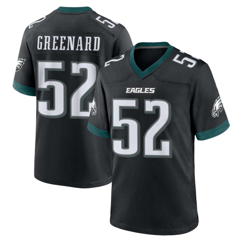 Blackjersey P.Eagles #52 Jonathan Greenard Player Black Game Home Stitched Jerseys